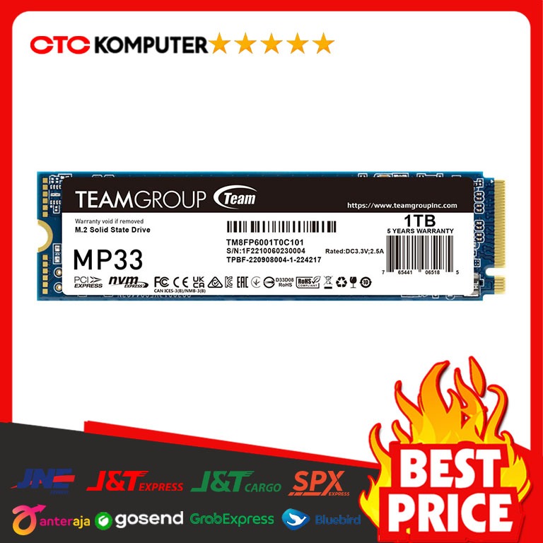 TeamGroup MP33 1TB M.2 PCIe SSD