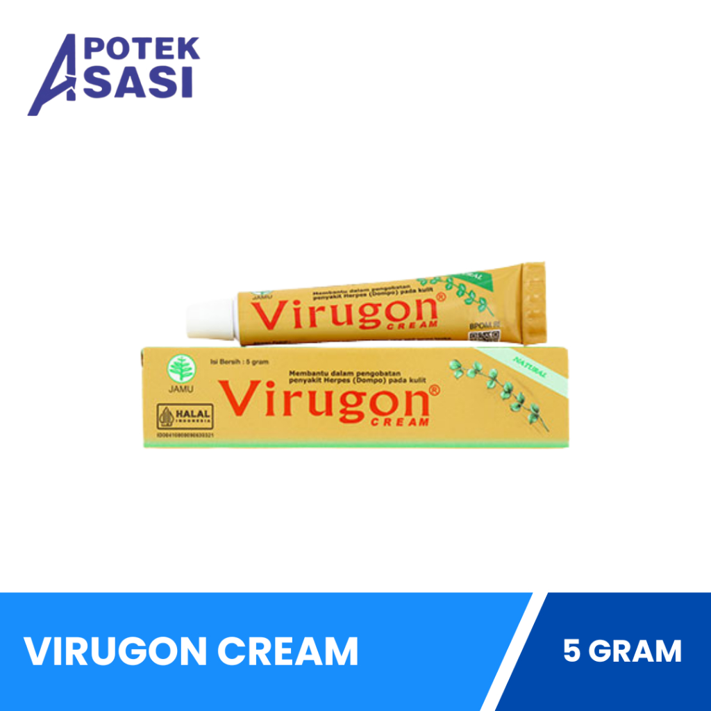 Virugon Cream @ 5 Gram - Mengobati Herpes pada Kulit