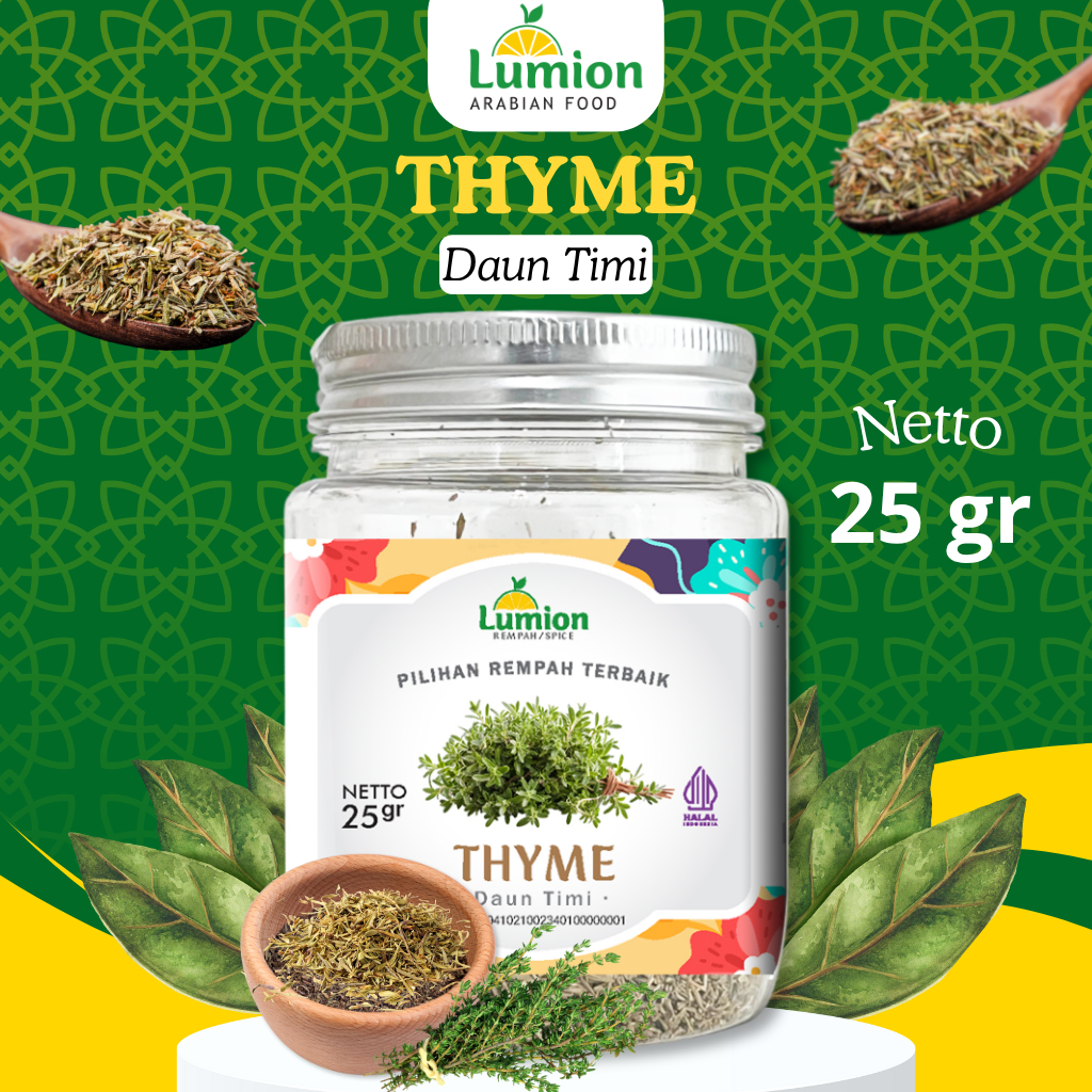 

Lumion Daun Timi (Thyme) 25gr Rempah Aromatik Khas Masakan Western