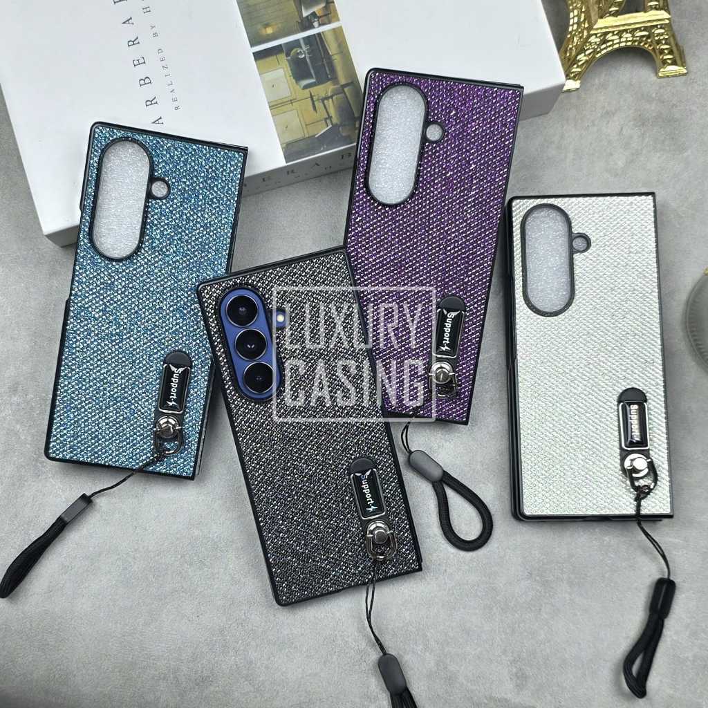 Premium Luxury Wrist Strap Bracket Phone Case Samsung Z Fold 7 Z Fold 6 Z Fold 5 Z Fold 4 Z Fold 3 C