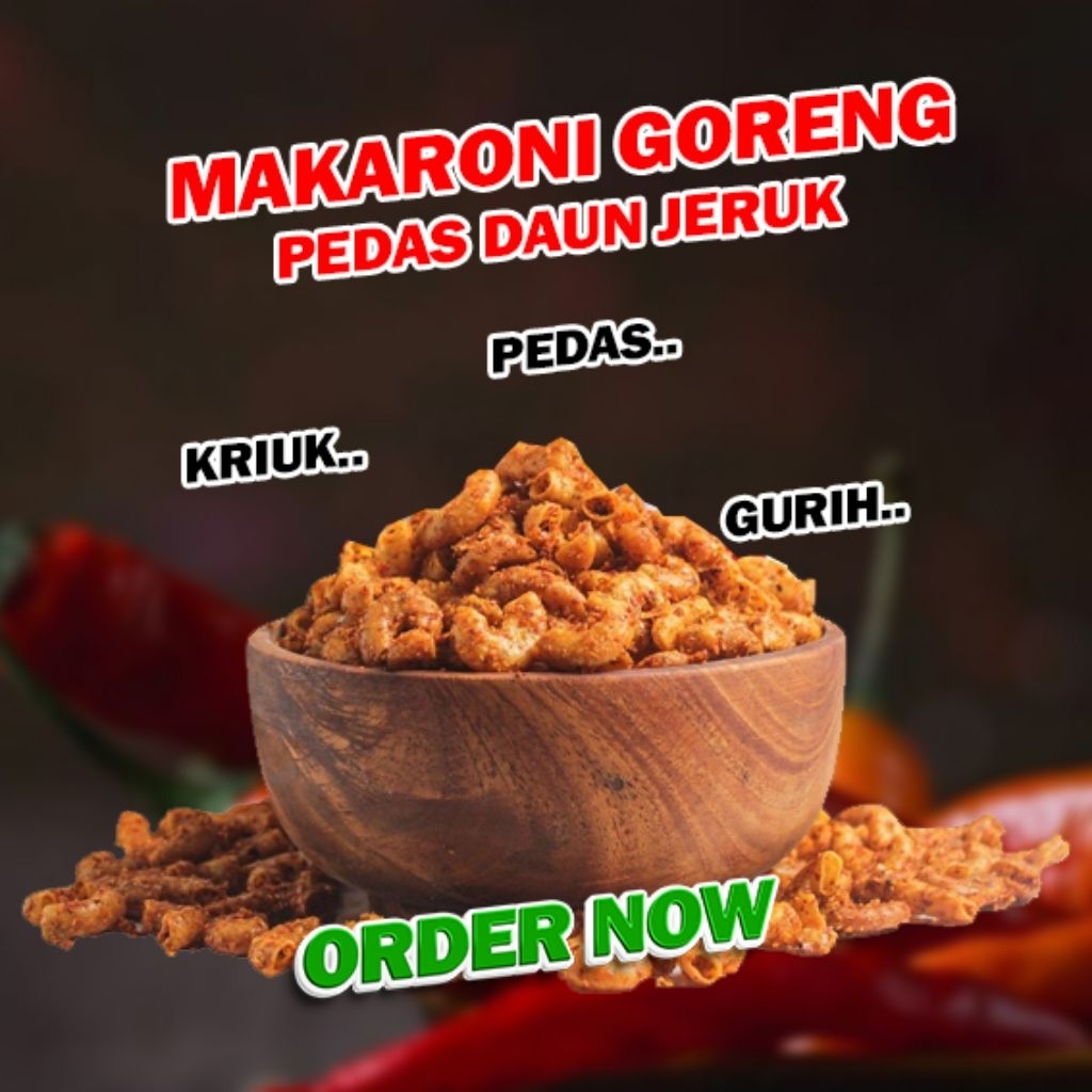 

Makaroni Cikruh Original Pedas Daun Jeruk Viral 1KG Cemilan Sultan Cianjur Super Gurih Renyah Enak