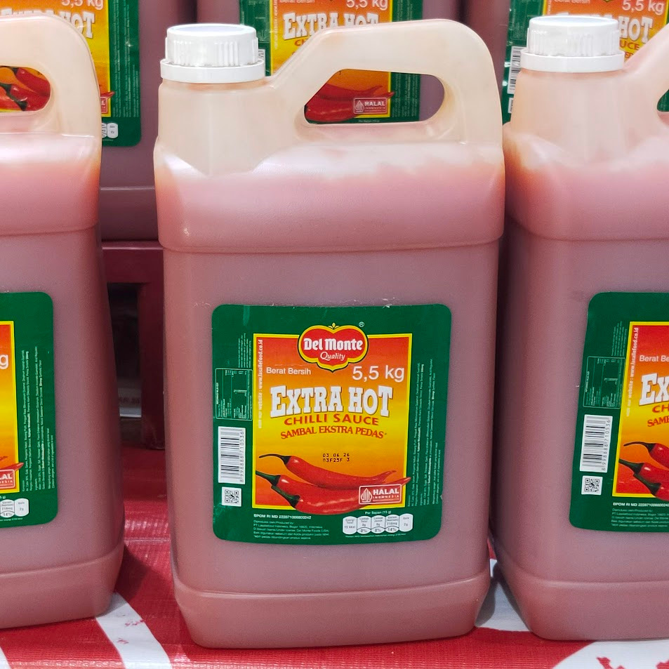 

DEL MONTE Sambal Ekstra Pedas Chilli Sauce Extra Hot 1 jerigen isi 5,5Kg