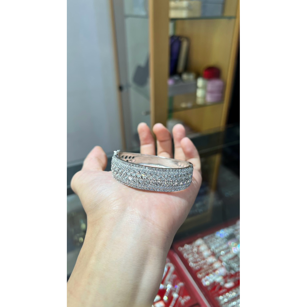 GELANG BANGLE PERMATA PERAK 925