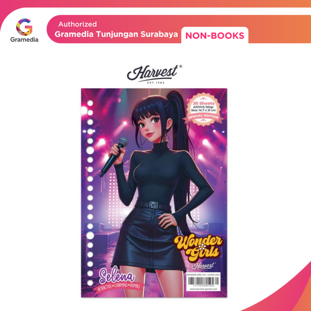 

Gramedia Tunjungan : Loose Leaf / Kertas Binder Harvest A5 Wonder Girls : Selena