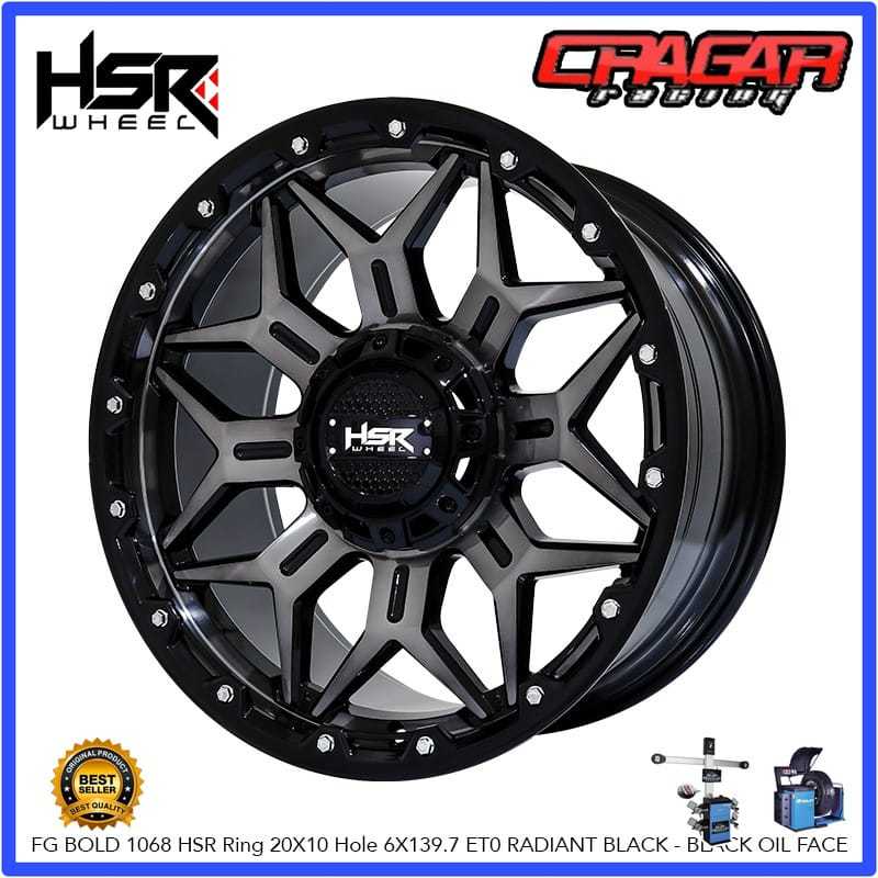 Velg Mobil Ring 20 Lubang 6 Lebar 10 Untuk Toyota Prado Fortuner Hilux Land Cruiser  - Hsr Fg Bold
