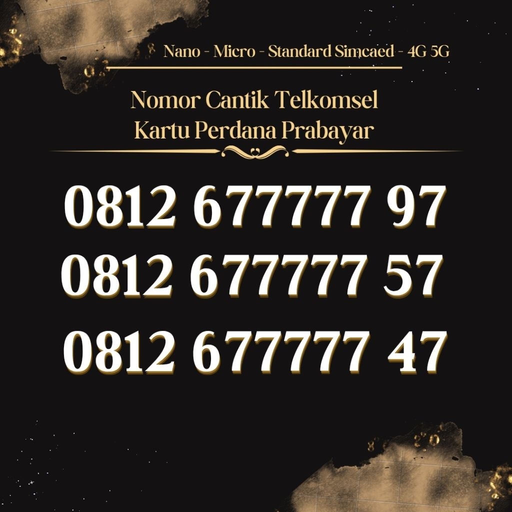 6777 7747 NOMOR CANTIK SIMPATI TELKOMSEL 4G 5G KARTU PERDANA SIMPATI CANTIK KARTU PERDANA SIMPATI NO