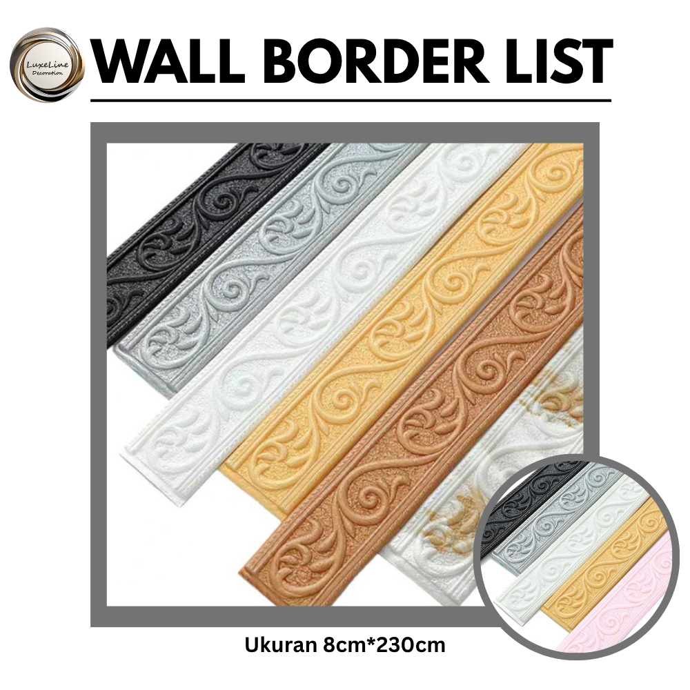 Wall Border List 3D Foam Multi - Color Embossed Decorative Wall Border Waist Line（8cm×230cm ）