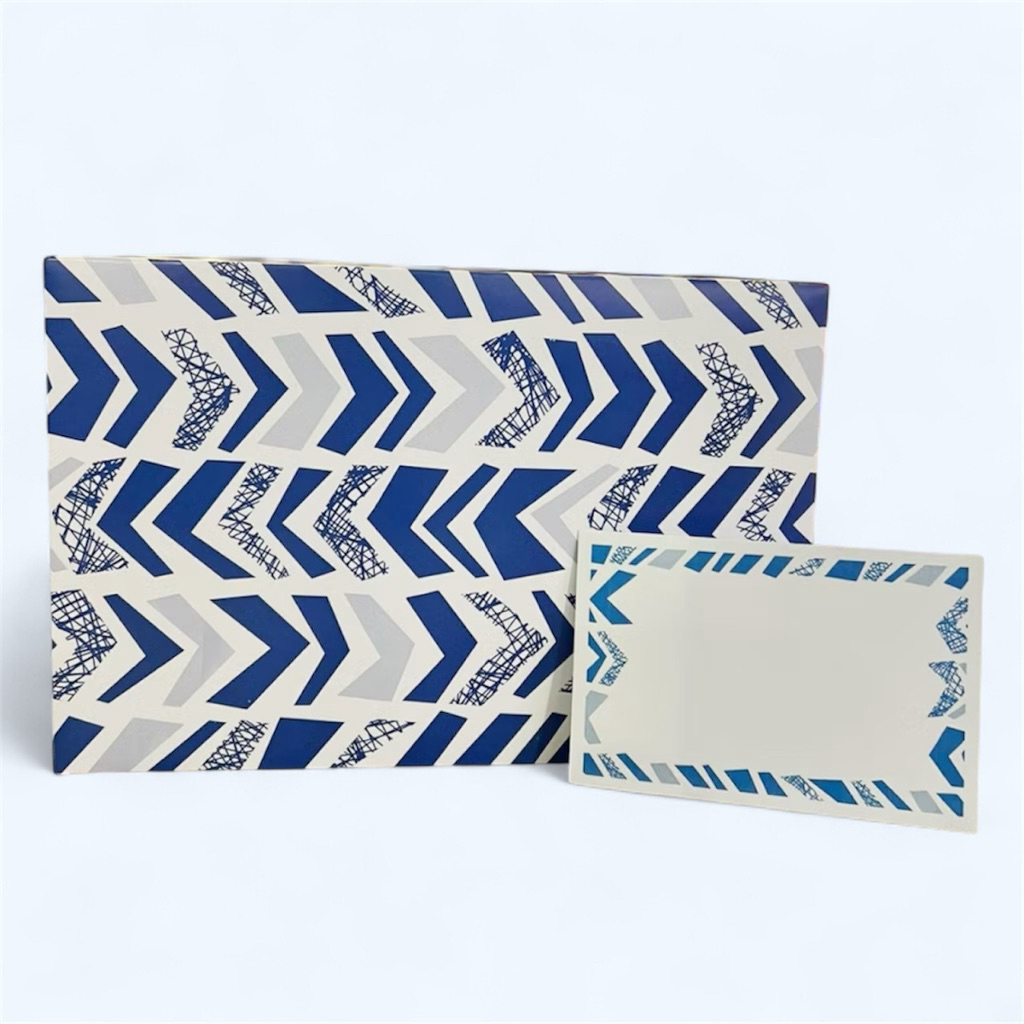 

box biru abstrak soft box ready stok box 30x20x6,5