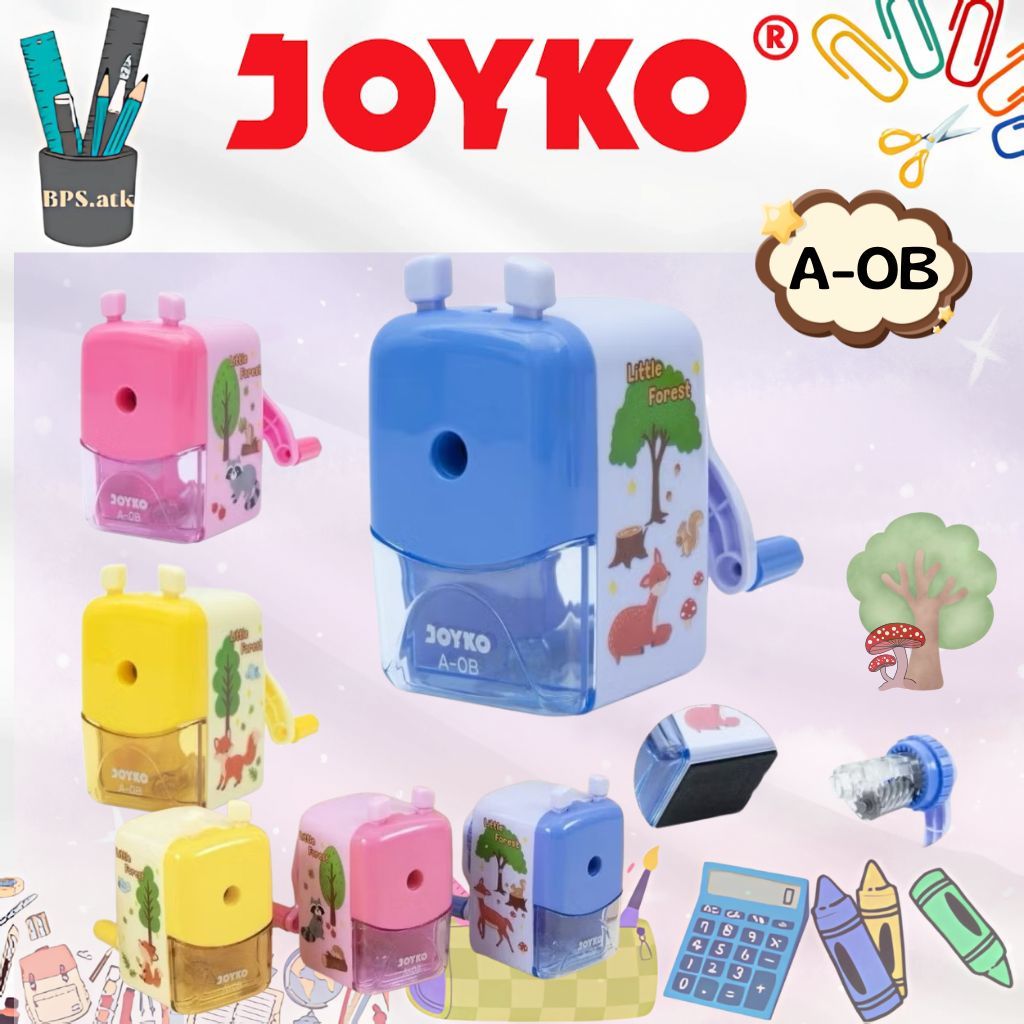 

(1 Pcs) JOYKO Sharpener Rautan Serutan Putar A-OB Rautan Meja Karakter Murah