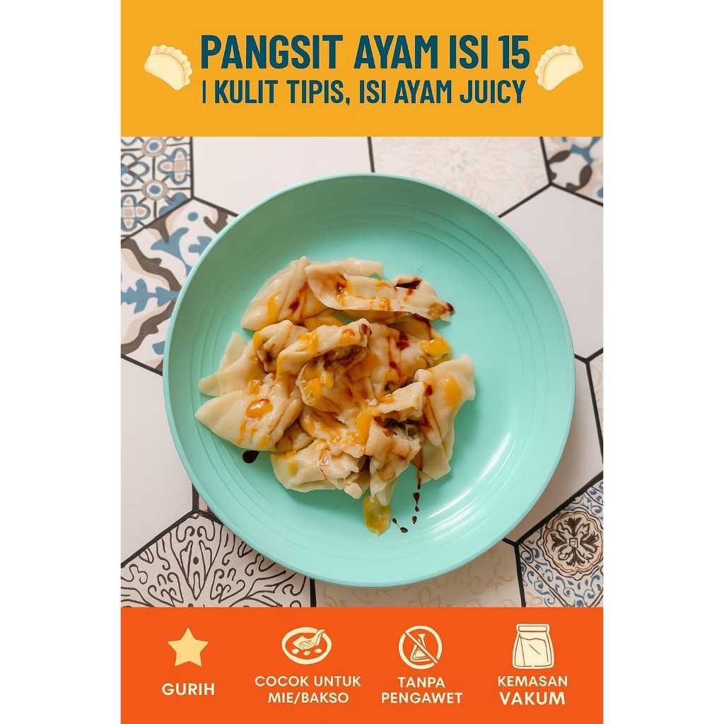 

Pangsit Ayam Isi 15 – Frozen Food Enak & Praktis Siap Masak
