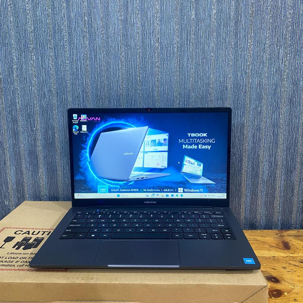 LAPTOP SECOND,Laptop Advan Tbook N100 1405, 1.33Kg, Lengkap, Grey