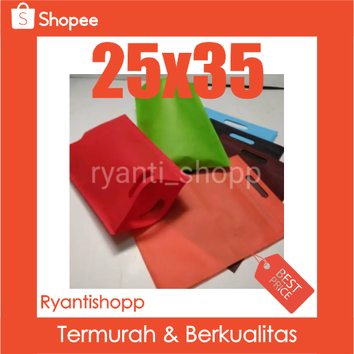

Tas Spunbond Goodiebag Tebal Polos Serbaguna /Tas Plong uk 25x35 cm