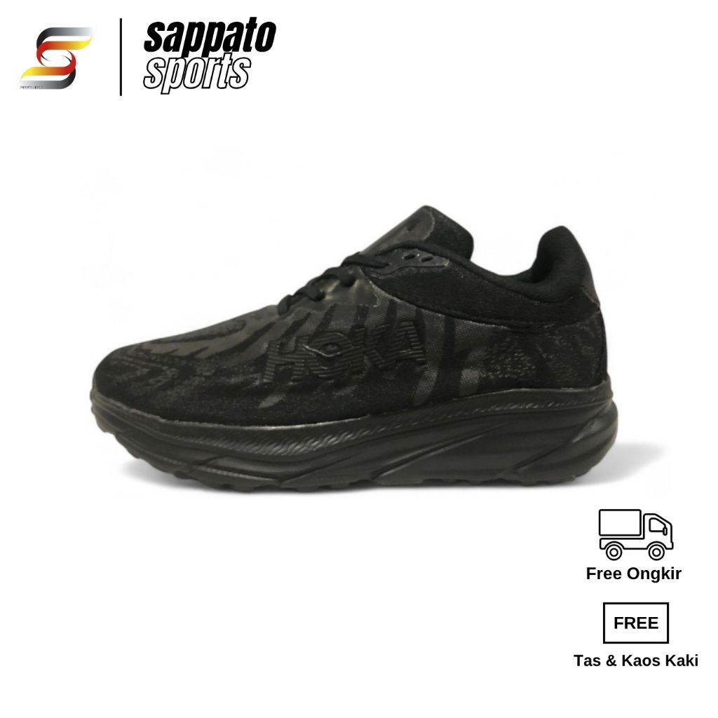 Sepatu Olahraga Lari Pria Sepatu Running Full Black