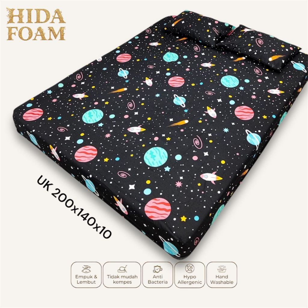 KASUR BUSA PREMIUM UK 200x140x10 ANTI KEMPES - KASUR BUSA HD DENSITI 26 EMPUK