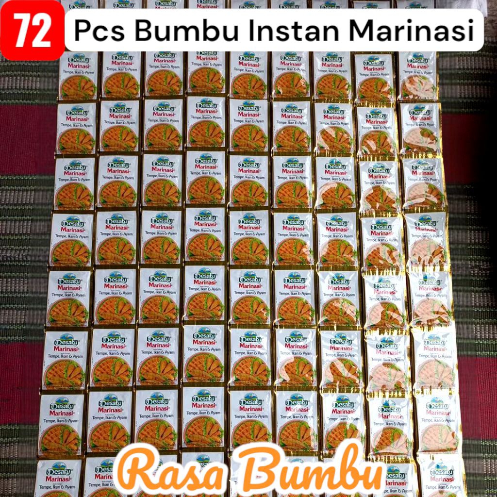 

Bumbu instan goreng 72 sachet desaku marinasi tempe ikan & ayam berat 12,5 gr