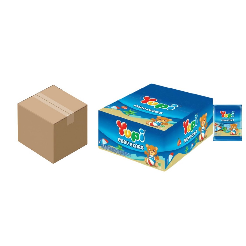

Yupi Happy Bears – 1 Karton Isi 12 Box (1 Box 24 Pcs @6g) | Permen Gummy Beruang Ceria Manis Kenyal Camilan Anak Snack Jelly Candy Praktis Enak Favorit Keluarga
