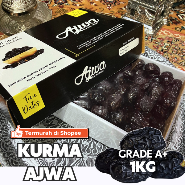 

Kurma Ajwa Nabi JUMBO 1kg 500g 250g | Grade A Premium Termurah Ajwa Dates Madinah - Oleh Oleh Haji