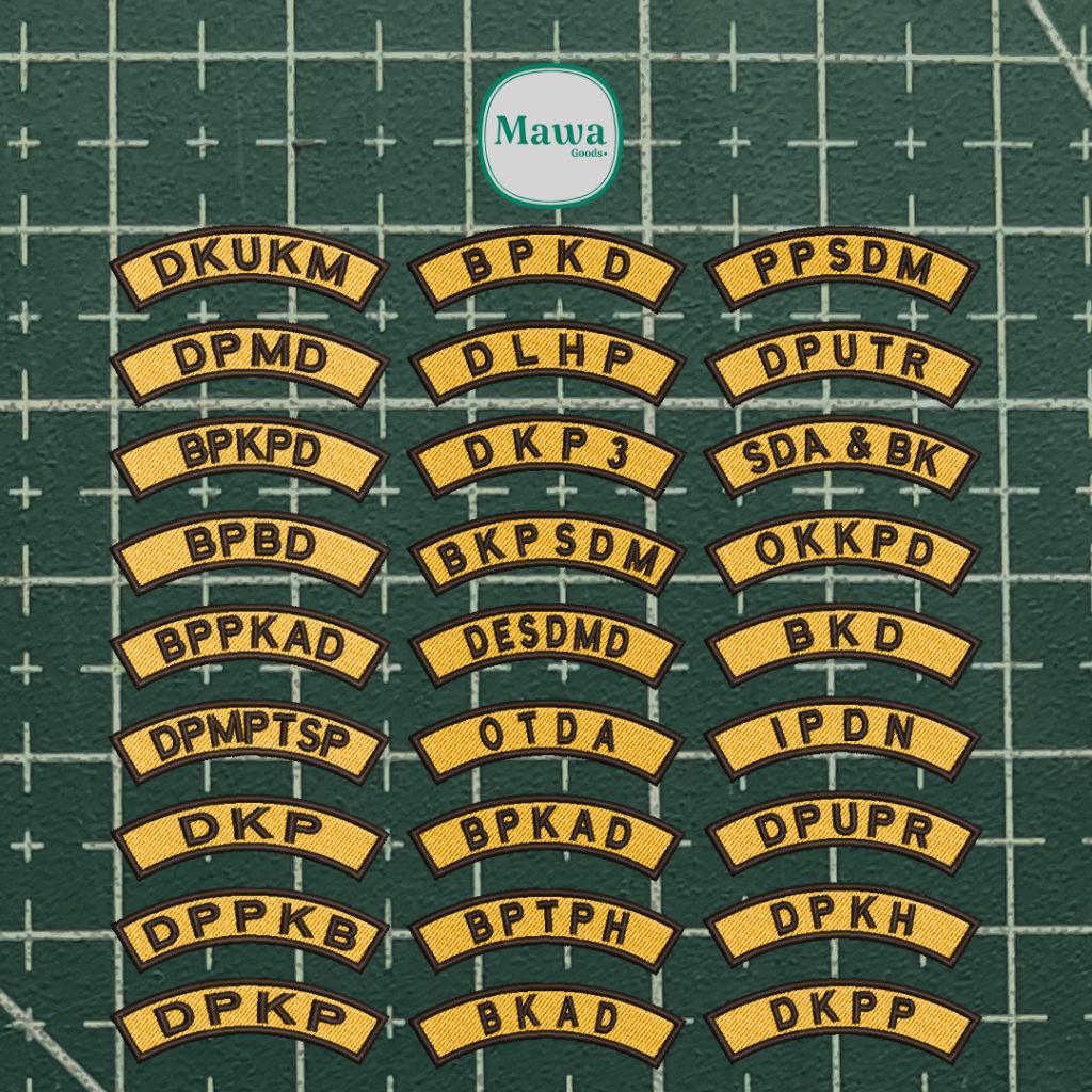 Bordir Teks ASN PNS/DKUKM /DPMD /BPKPD /BPBD /BPPKAD /DPMPTSP /DKP /DPP /BPTPH /KB /DPKP /BPKD /DLHP