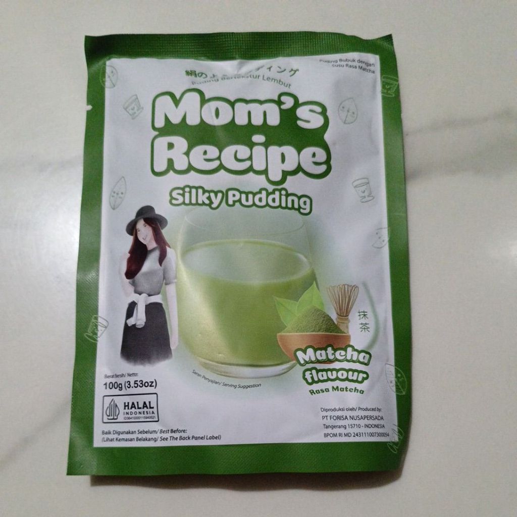 

Mom's Recipe Silky Pudding rasa Matcha Green Tea 100g