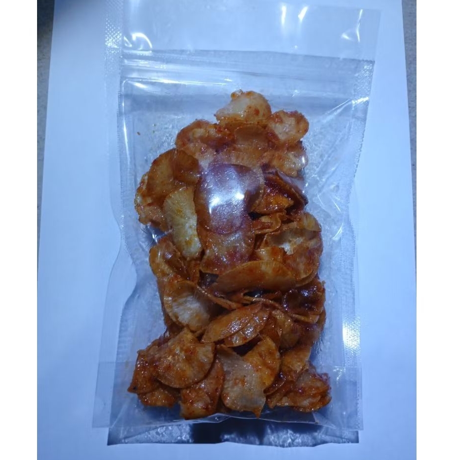 

Keripik Singkong pedas manis,renyah berat 500 gram