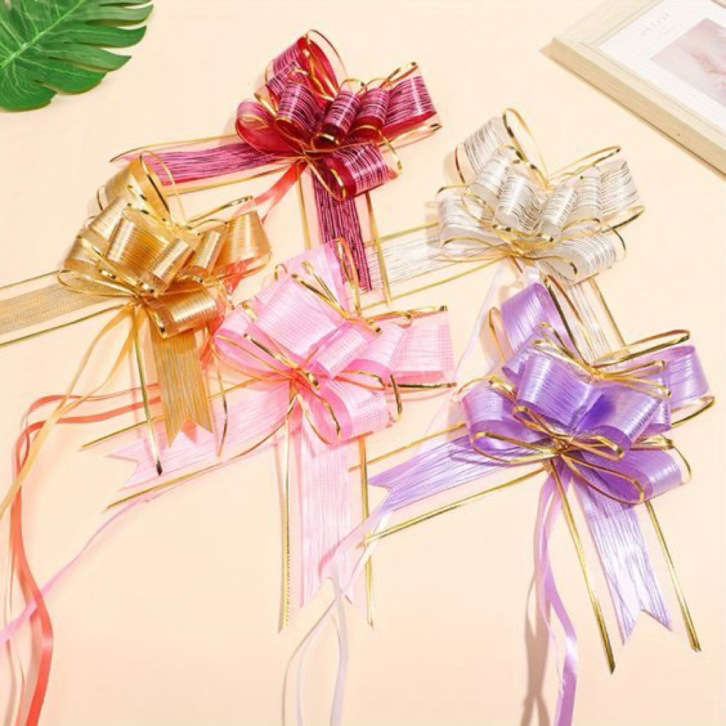 

Pita Tarik 32" mm Kombinasi Serat RMB Pita serut Hiasan Parcel Kado Souvenir 3cmx50cm