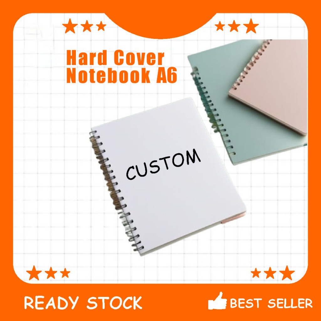 

Notebook Custom A6, Buku Catatan A6 Custom Merchandise – Hard Cover Ring Kawat 150 Halaman