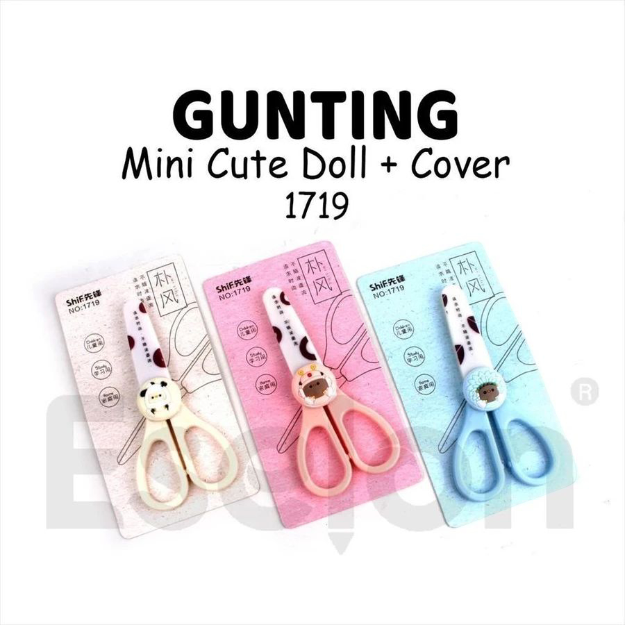 

Gunting Anak Mini Cute Doll + Cover 1719 (1pcs) / Gunting Fancy Anak