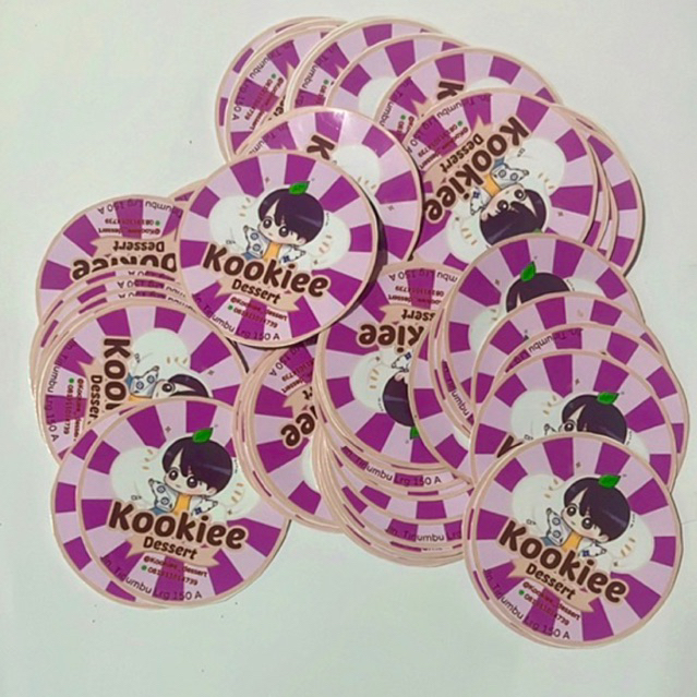 

Custom Stiker Label Kemasan Bulat