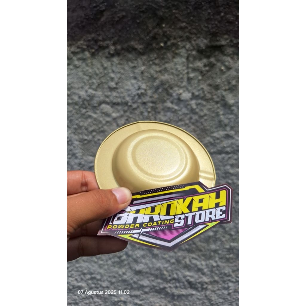 powder coating cat bubuk gold metalik doff