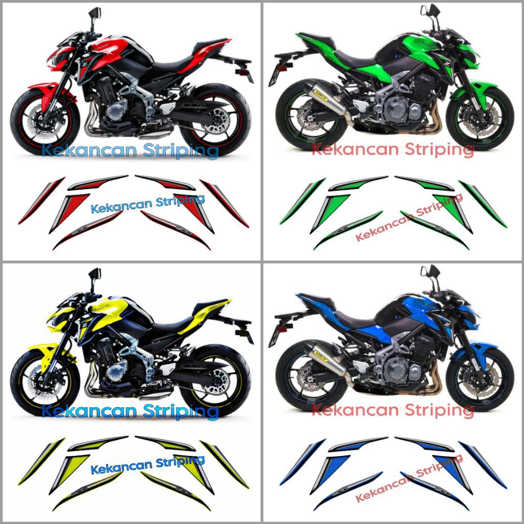 Striping sticker Kawasaki Z900 Z900 (Tahun 2017 - 2019)