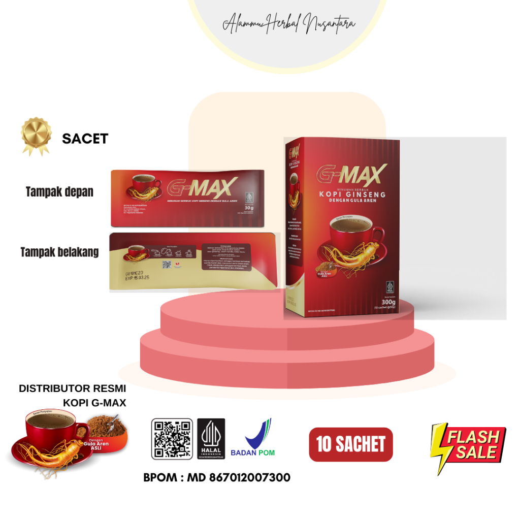 

Promo Murah - Jual ecer Kopi Gmax 1 sachet - Distribusi Resmi Kopi g max ginseng - Kopi gmax original - kopi gmax 1 sachet lebih murah - Minuman kopi ginseng stamina coffe BPOM 100% Original - Kopi Gmax 100% original asli