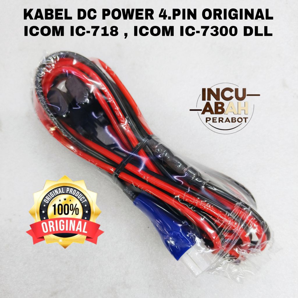 KABEL DC POWER RADIO ICOM IC-718 , ICOM IC-M710 / 4 PIN  ( ORIGINAL )