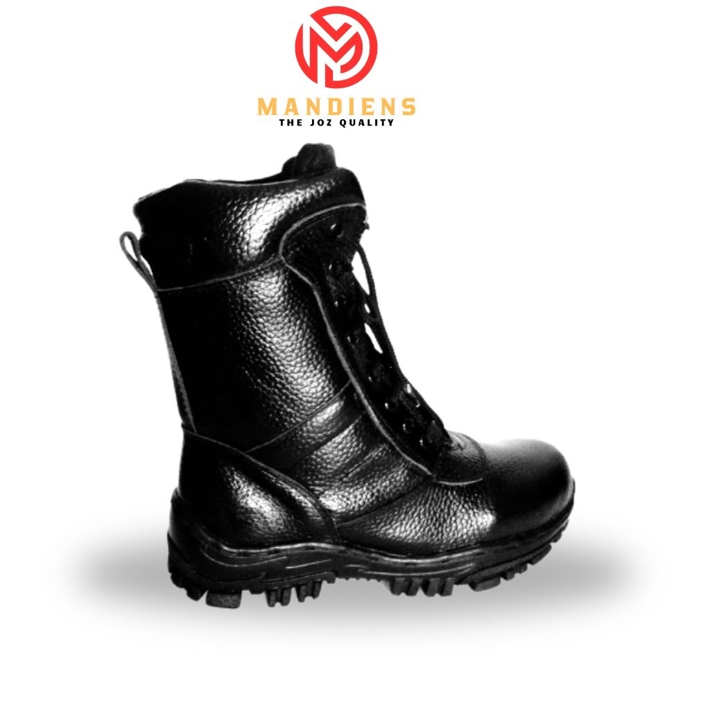 Mandiens  Sepatu PDL JATAH Kulit Asli Motif Kulit Jeruk