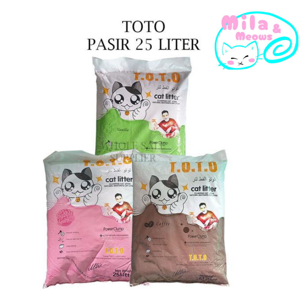TOTO 20KG PASIR KUCING TOTO 25L GUMPAL / Pasir Kucing