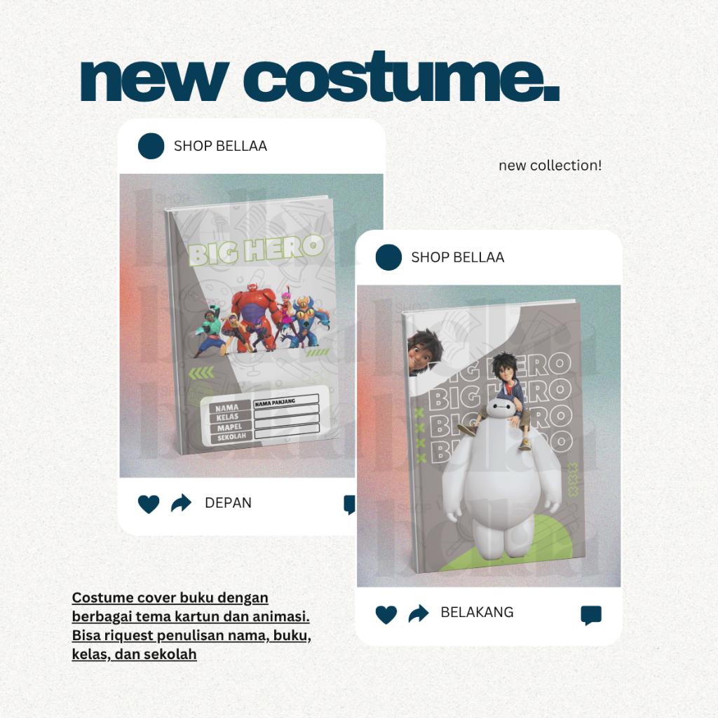 

COSTUME COVER BUKU LUCU & UNIK UNTUK ANAK - PAUD, SD, SMP, SMA (bagian 2 #2)