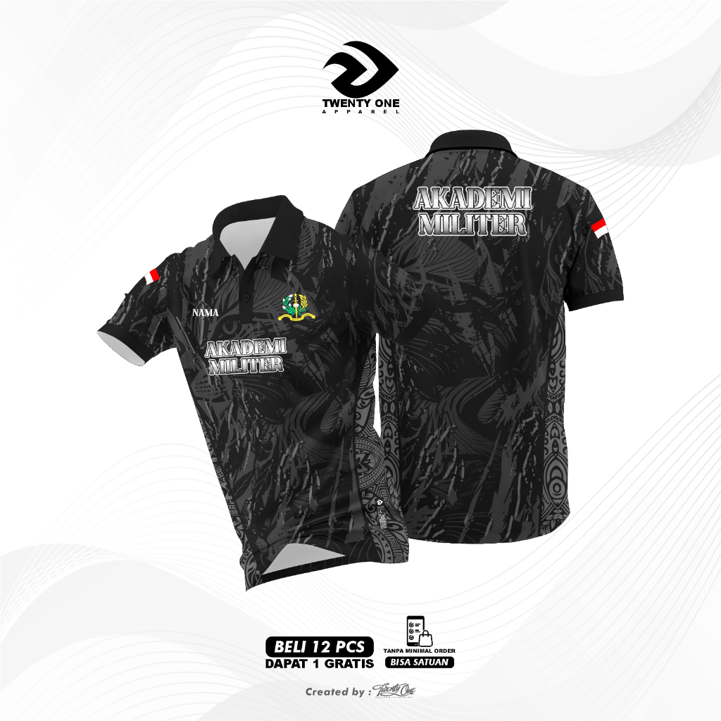 Baju jersey akademi militer fullprint