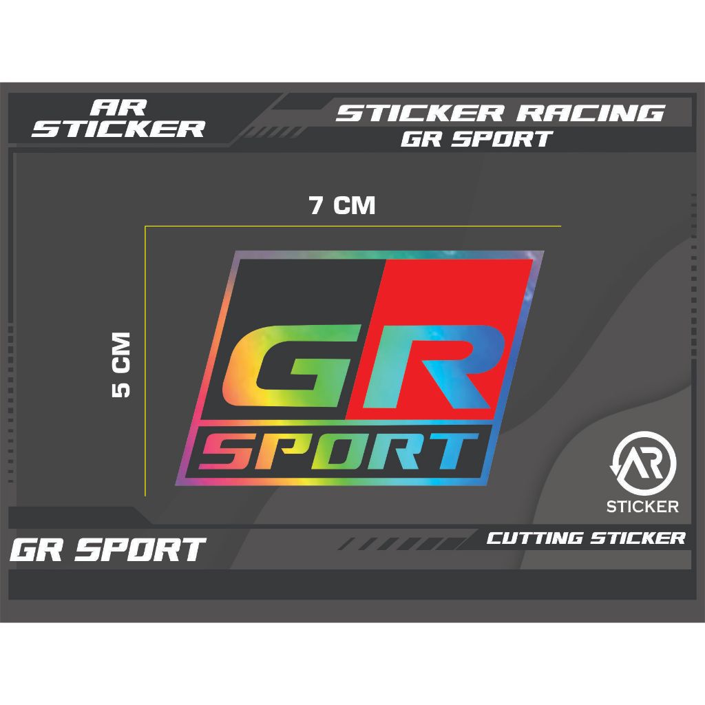 stiker logo GR SPORT toyota