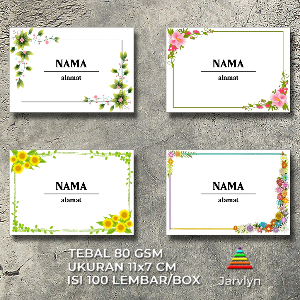 

Amplop Undangan Custom Nama Alamat Logo ukuran mini 11x7cm isi 100 lembar