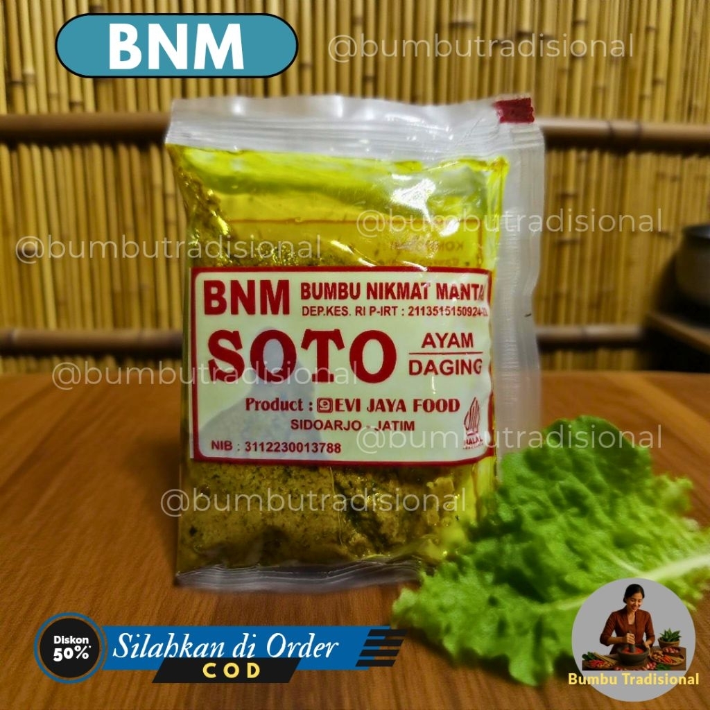 

BNM / Bumbu SOTO / Bumbu Nikmat Murah / Bumbu Masak Instan