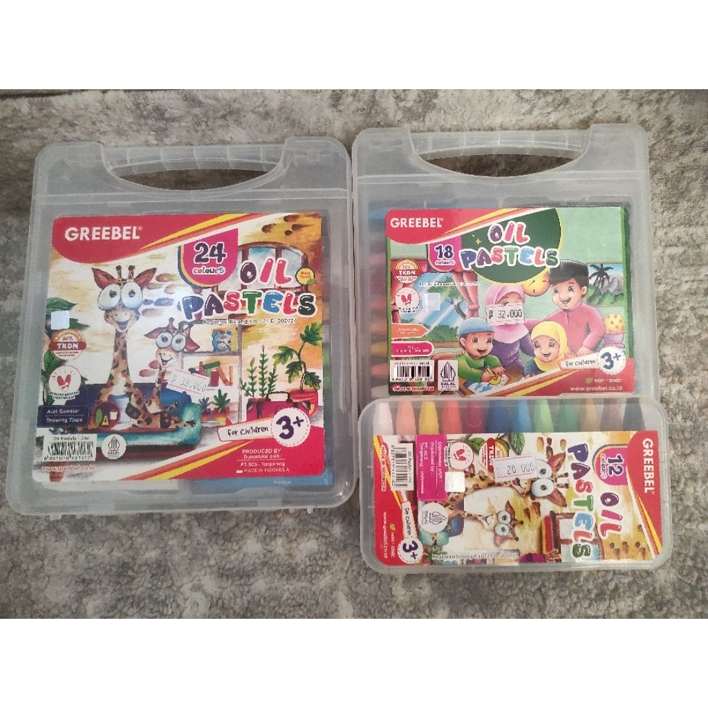 Greebel Oil Pastels, krayon greebel isi 12, isi 18,isi 24