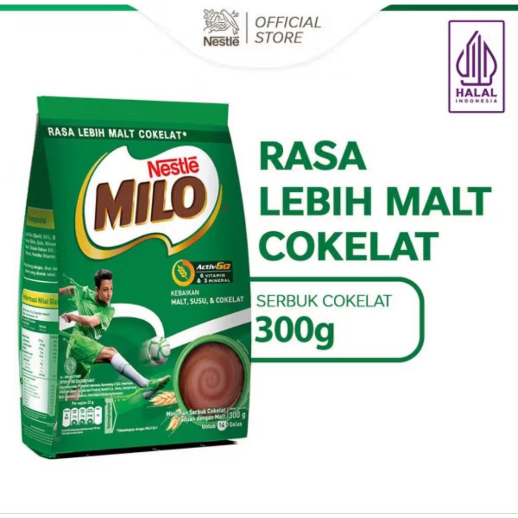 

MILO ACTIV-GO SUSU COKELAT Pouch 300gr