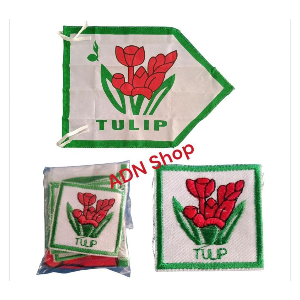 Bet Regu TULIP  -  Bet Tanda Regu Bunga Tulip Bordir - Badge Regu Pramuka