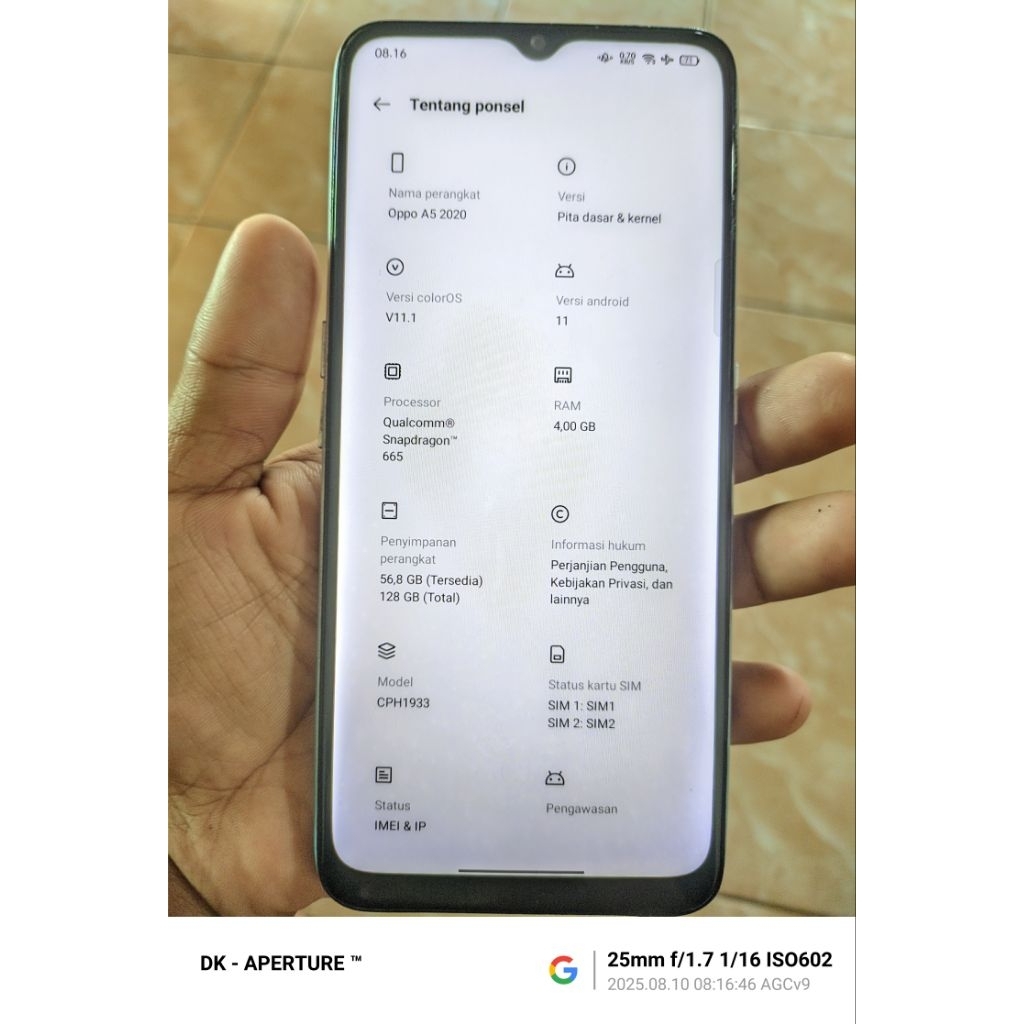 Oppo A5 2020 ram 4/128