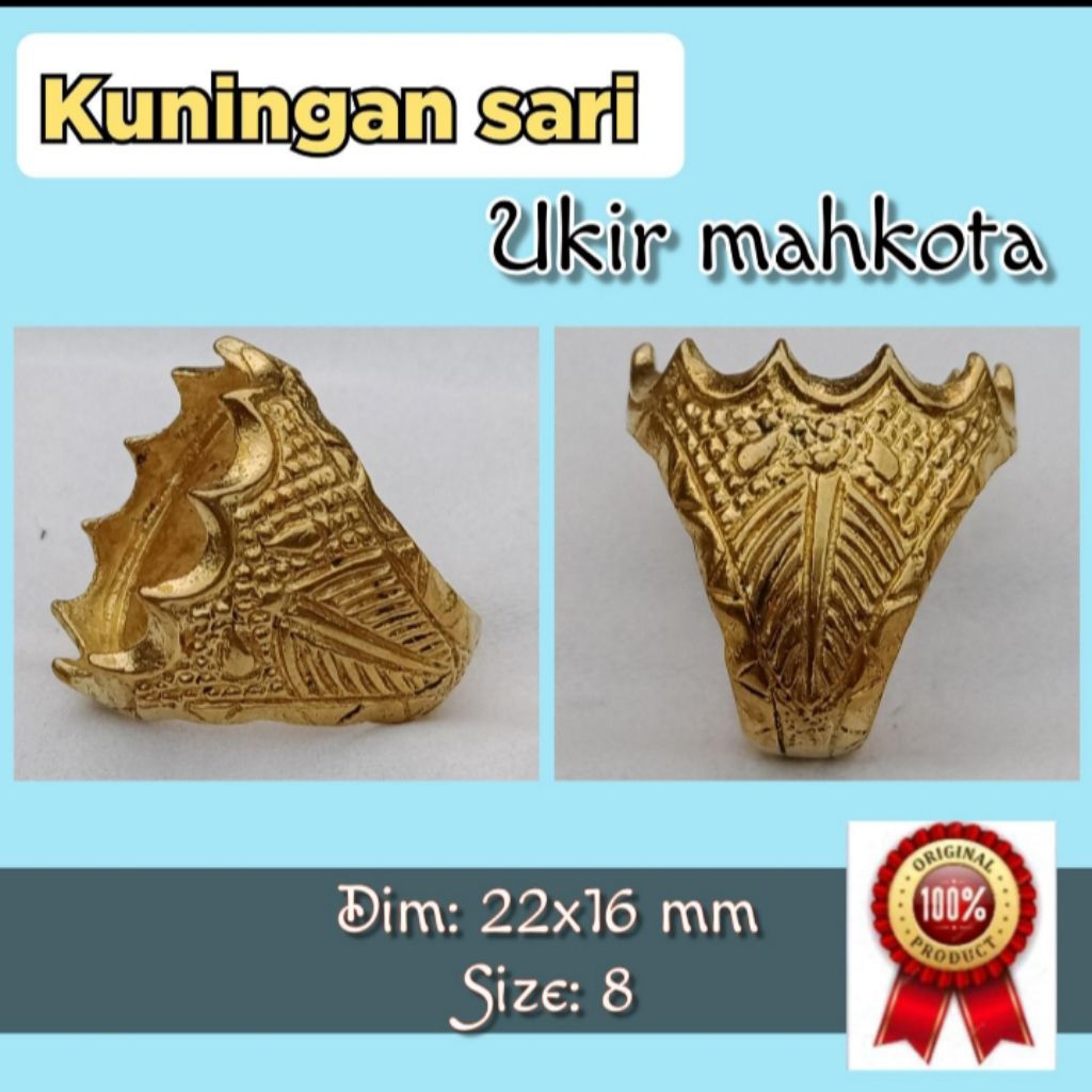 ring emban batu akik dan permata kuningan.26