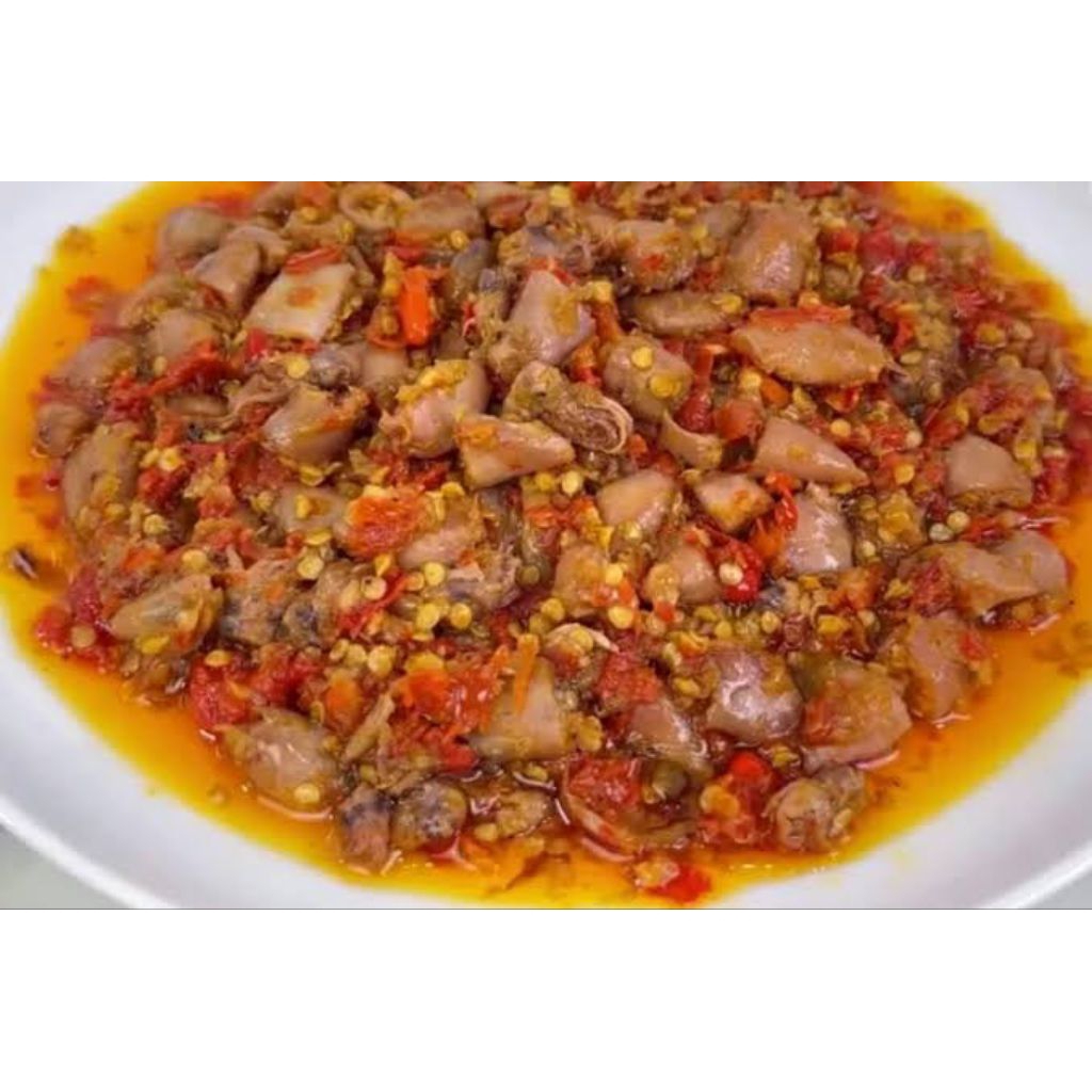 

sambal cumi asin cup 200 ml ( sambal merah )