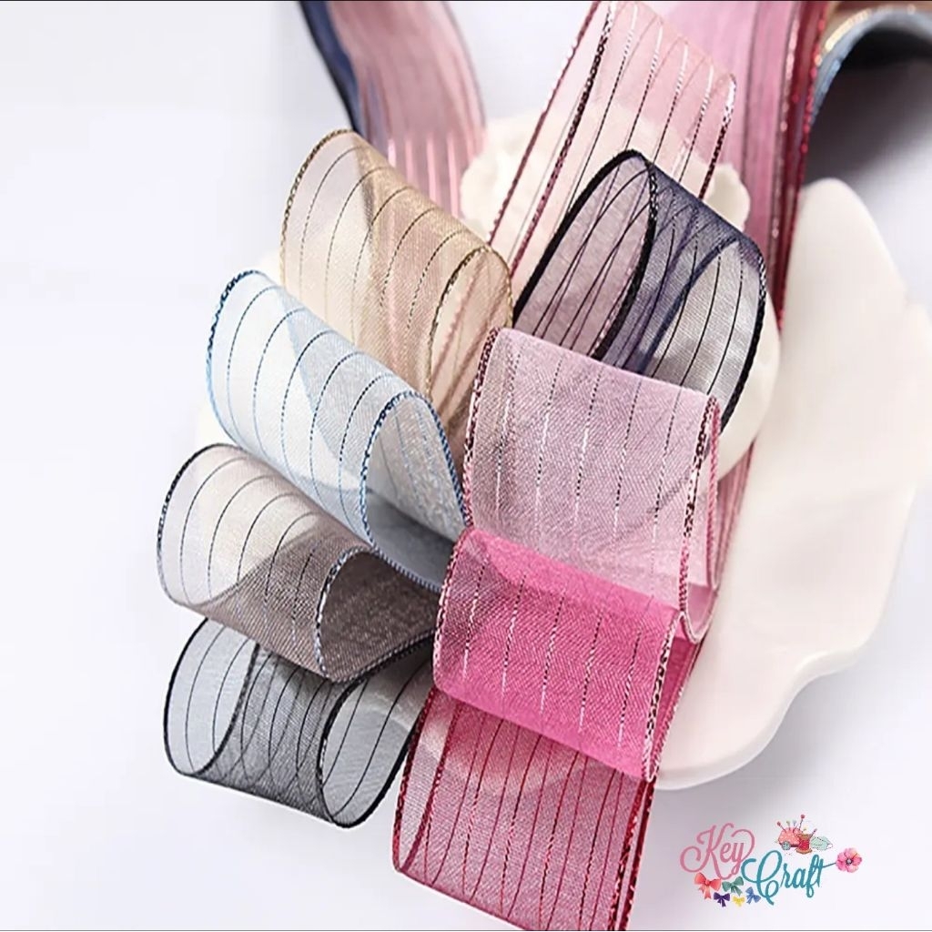 

Pita Organza Stripe size 2,5cm