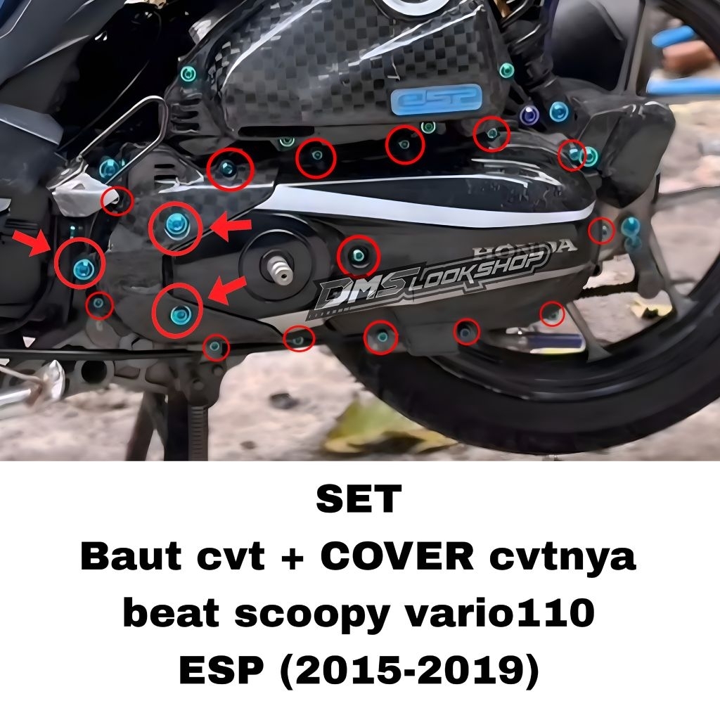 Baut titanium cvt beat scoopy vario110 ESP original vietnam