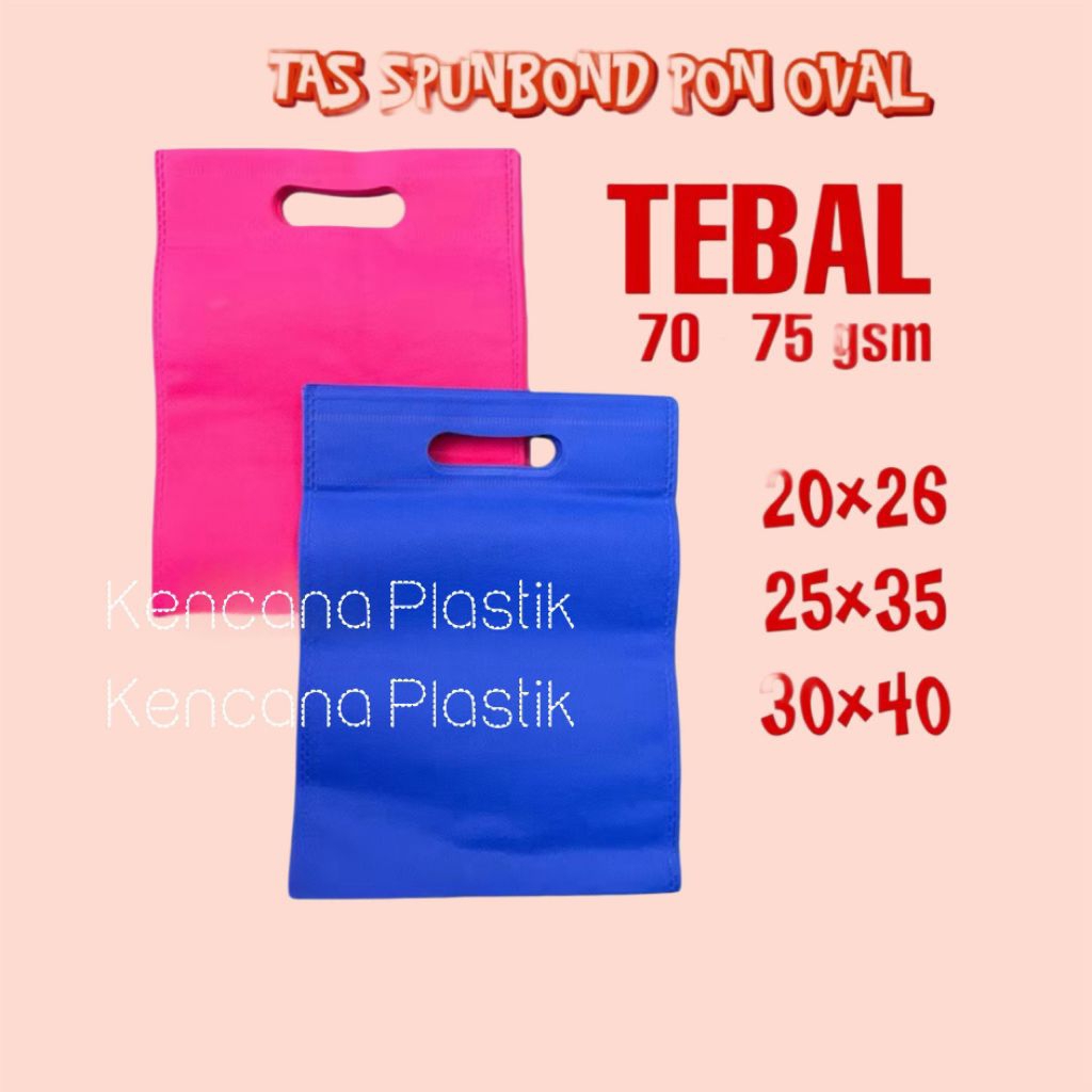 

(1pcs ) Tas SPUNBOND PLONG Goodie Bag Hajatan Kantong Belanja Ultah Hadiah Kantong Kain Tebal