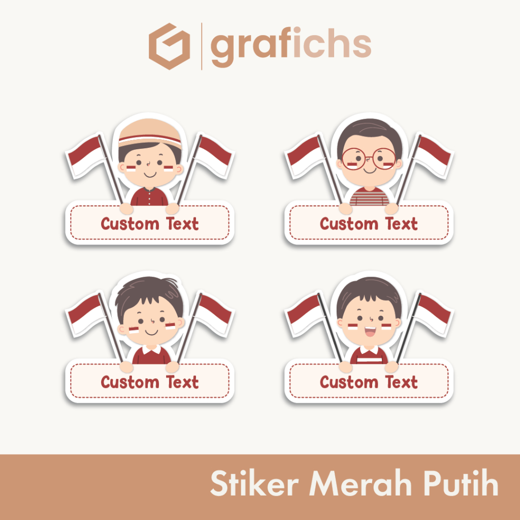 

[28 pcs] Stiker Merah Putih GISP05-14 by Grafichs