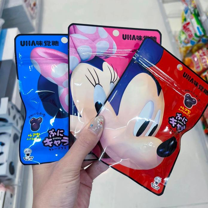 

UHA Mikakuto Puni Kyara Gummy – Disney Mickey & Minnie (Rasa Anggur) 40g